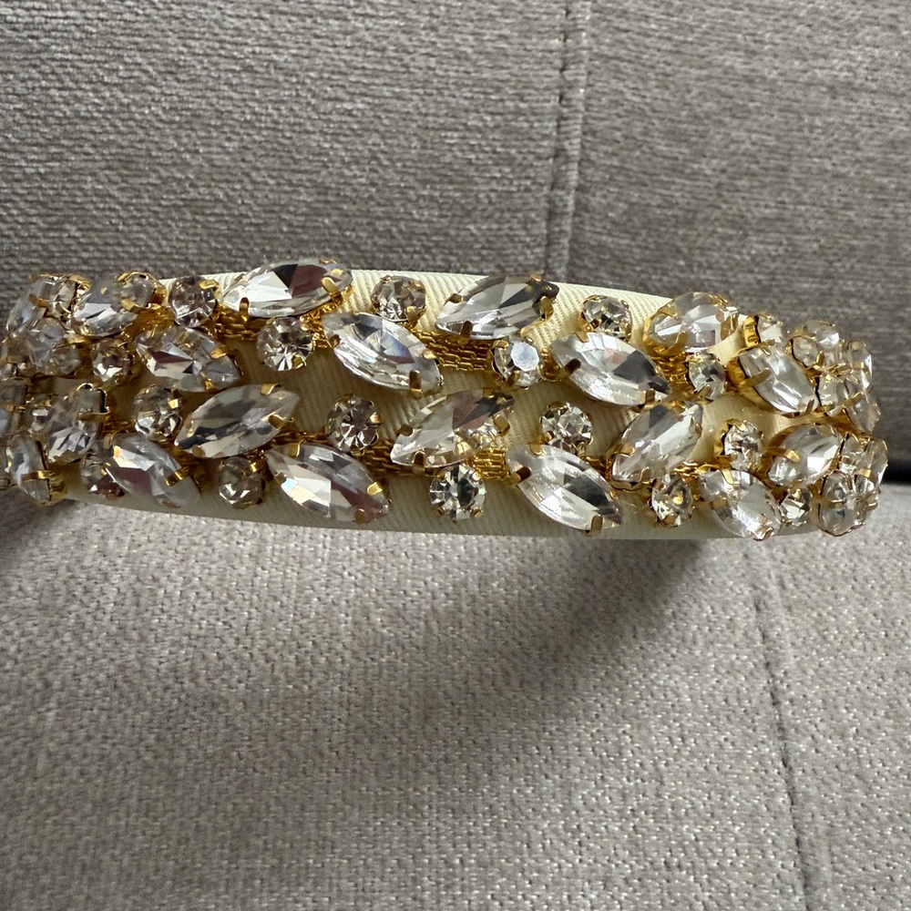 Elegant Gold and Silver Embellished Headband